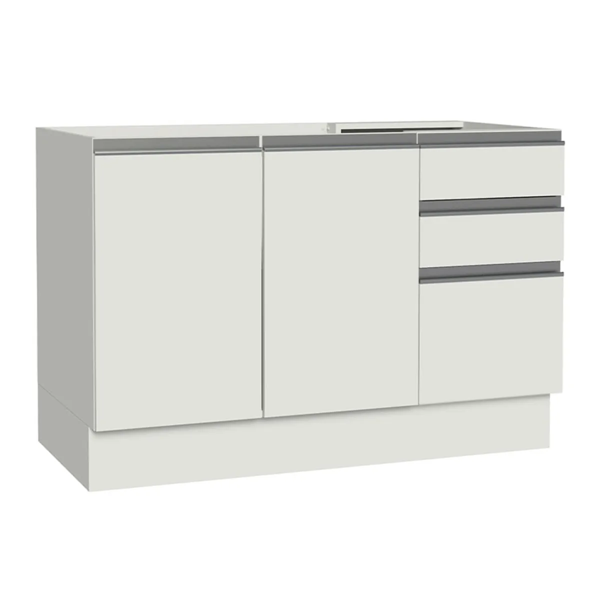 MADESA - Mueble de Cocina Glamy 2 Puertas 3 Cajones 120 cm x 60 cm