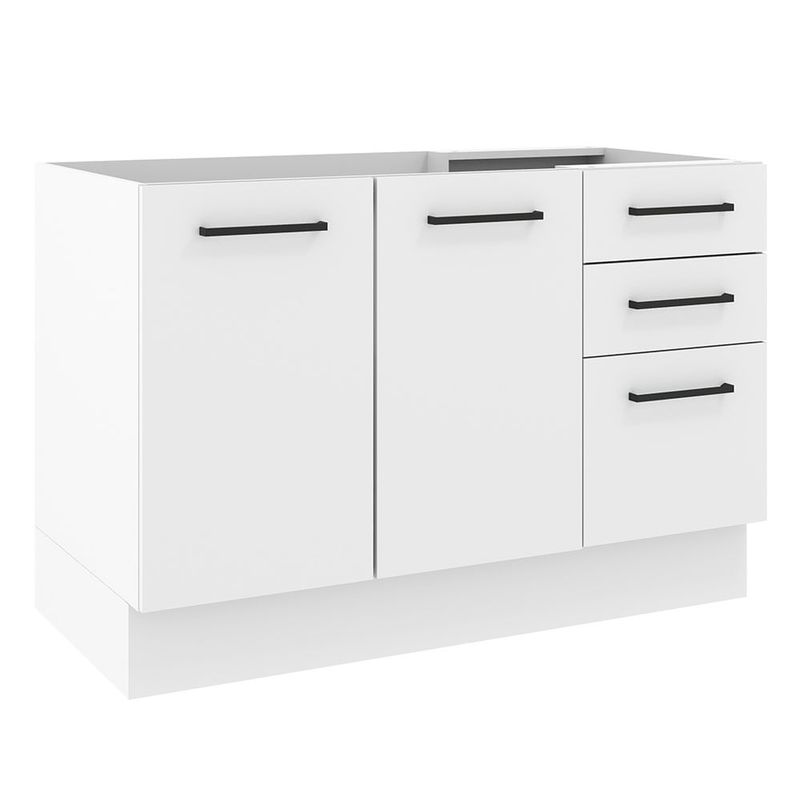 MADESA - Mueble de Cocina Agata 2 Puertas y 3 Cajones 120 cm x 60 cm