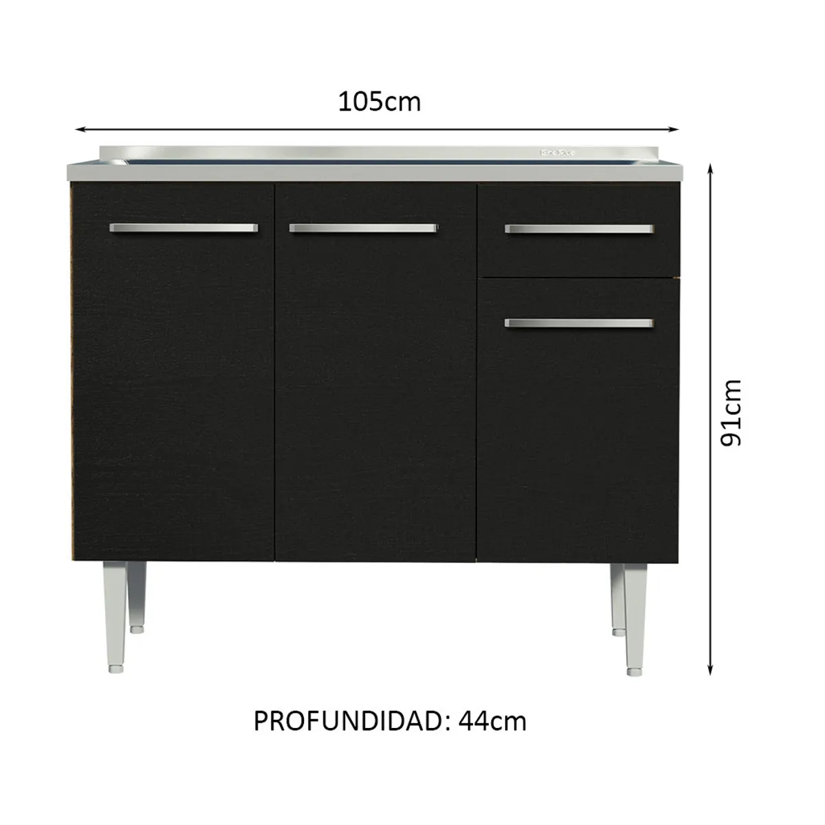 MADESA - Mueble de Cocina Emilly 105 cm - Con Lavadero