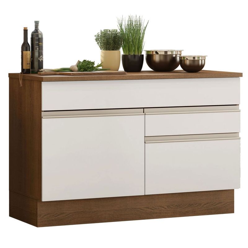 MADESA - Mueble de Cocina Glamy 120 cm - Mostrador para Lavadero con Encimera