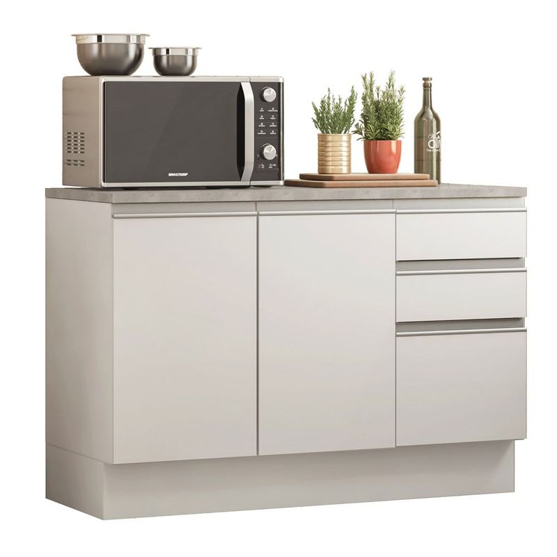 MADESA - Mueble de Cocina Glamy 120 cm - Mostrador para Lavadero con Encimera