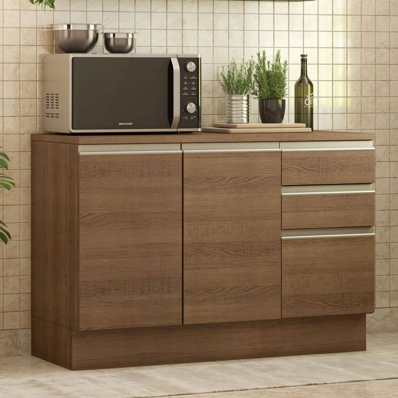 MADESA - Mueble de Cocina Glamy 120 cm - Mostrador para Lavadero con Encimera