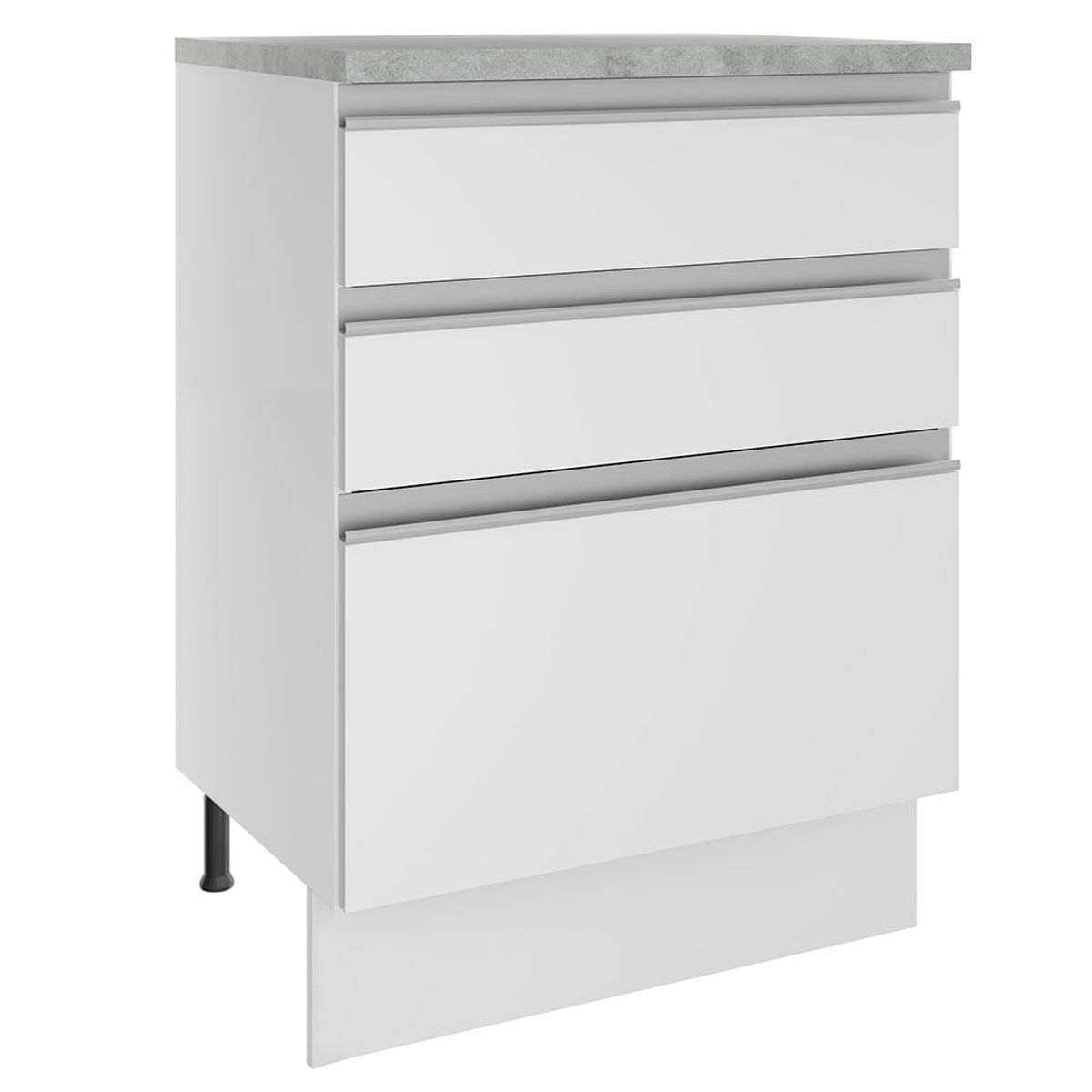 MADESA - Mueble de Cocina Glamy 60 cm 3 Cajones