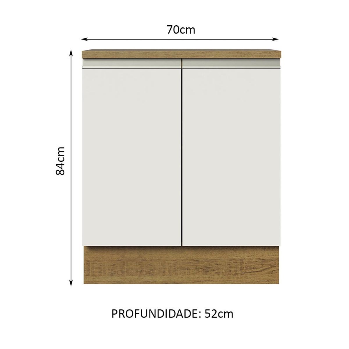 MADESA - Mueble de Cocina Glamy 70 cm 2 Puertas