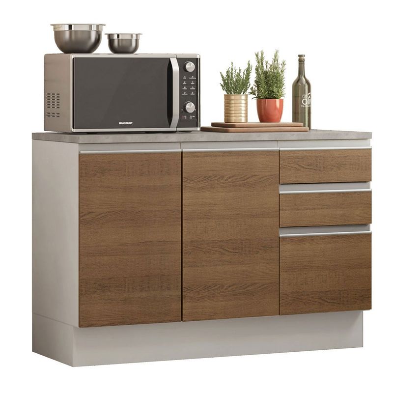 MADESA - Mueble de Cocina Glamy 120 cm - Mostrador para Lavadero con Encimera