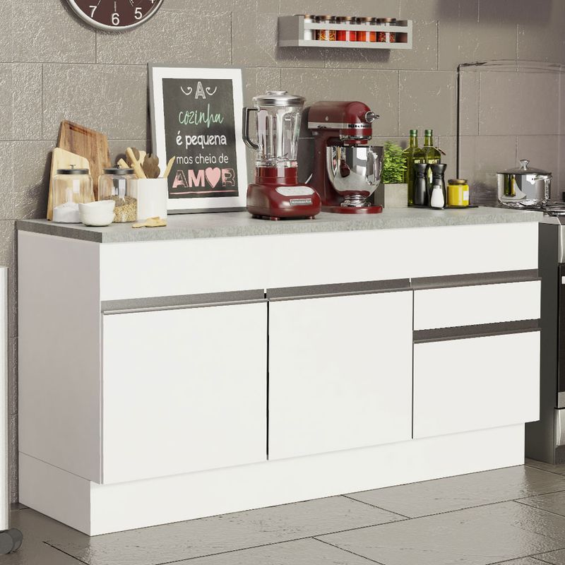 MADESA - Mueble de Cocina Glamy 150 cm - Mostrador para Lavadero con Encimera