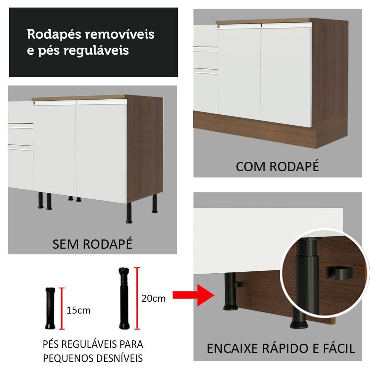 MADESA - Mueble de Cocina Glamy 150 cm - Mostrador para Lavadero