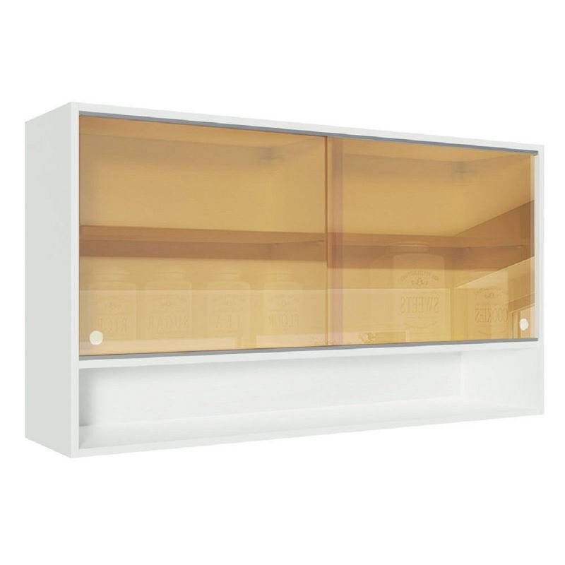 MADESA - Alacena de Cocina Glamy 120 cm 2 Puertas Corredizas de Cristal Reflex