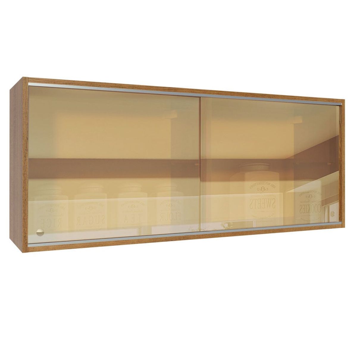 MADESA - Alacena de Cocina 120 cm 2 Puertas Corredizas de Cristal Reflex