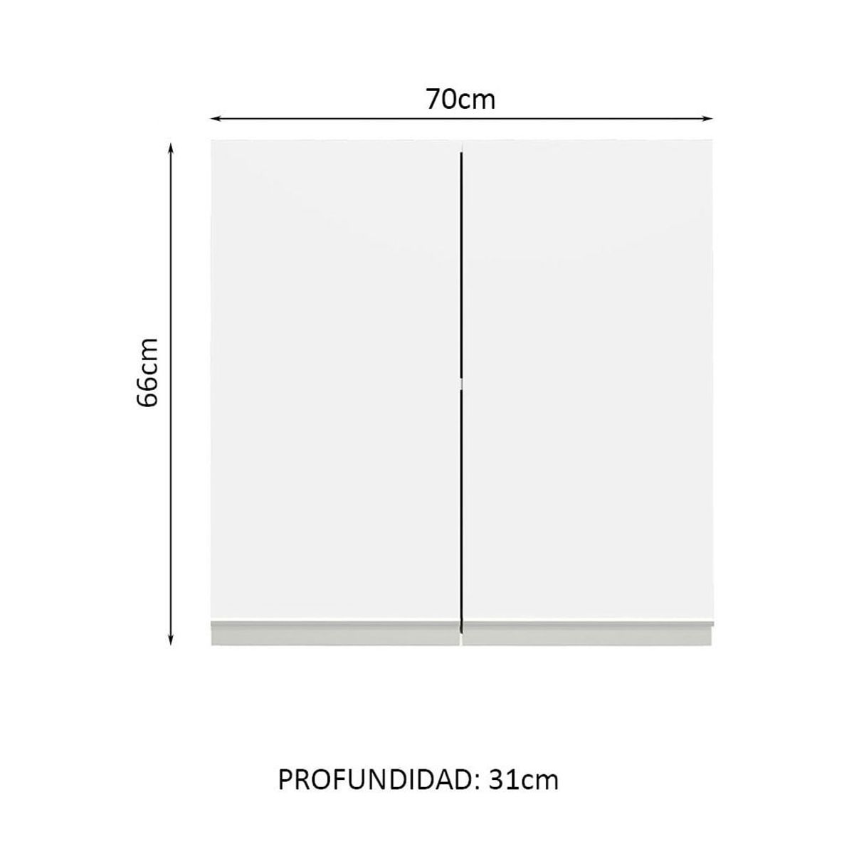 MADESA - Alacena de Cocina Glamy 70 cm 2 Puertas