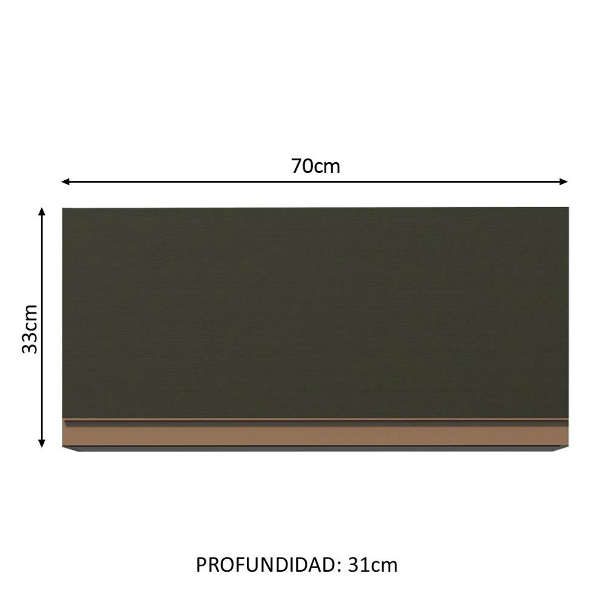 MADESA - Alacena de Cocina Reims 70 cm 1 Puerta Abatible