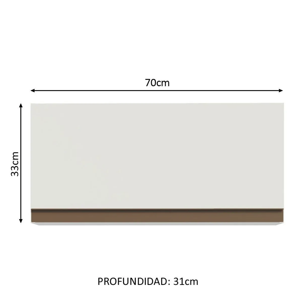 MADESA - Alacena de Cocina Reims 70 cm 1 Puerta Abatible