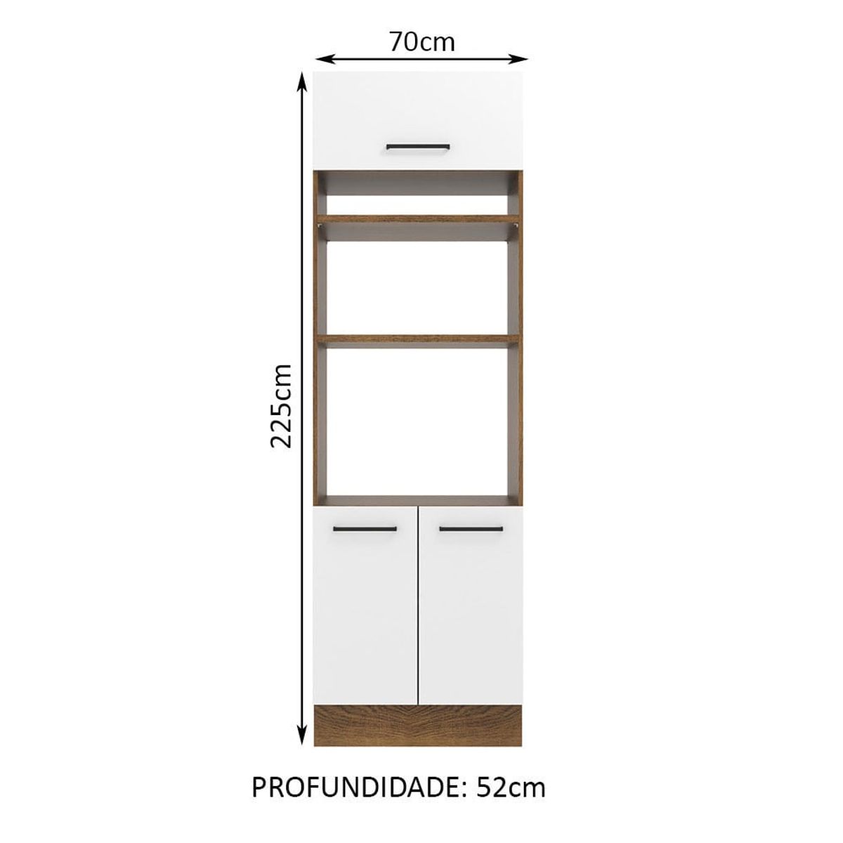 MADESA - Mueble de Cocina Agata - Torre para Hornos 70 cm