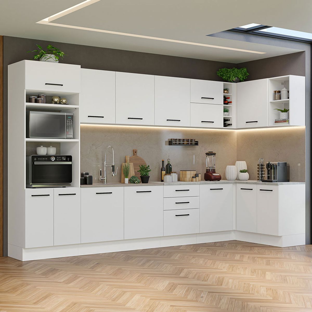 MADESA - Mueble de Cocina Integral de Esquina Agata 499 cm 01