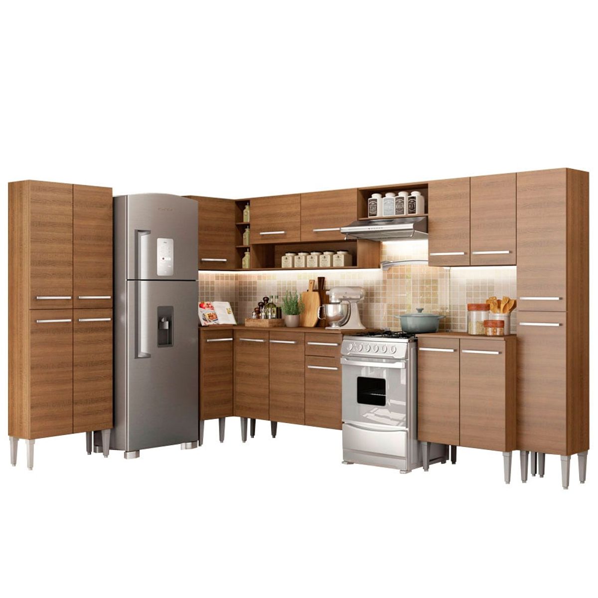 MADESA - Mueble de Cocina Integral de Esquina Emilly Live 513 cm