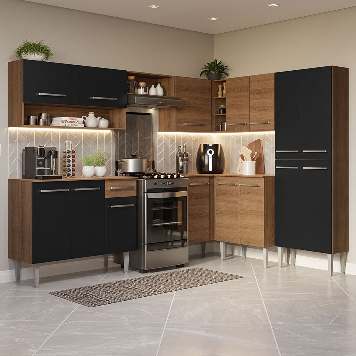 MADESA - Mueble de Cocina Integral de Esquina Emilly 417 cm 02