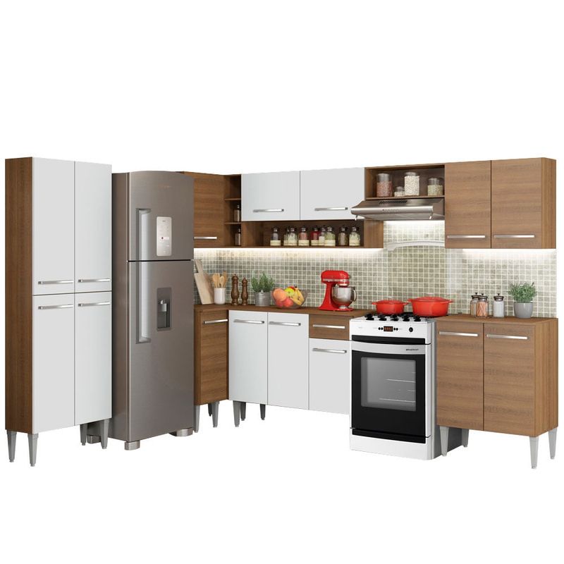MADESA - Mueble de Cocina Integral de Esquina Emilly Moon 481 cm