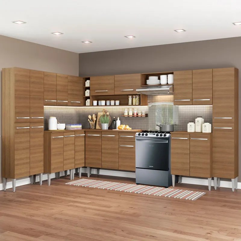 MADESA - Mueble de Cocina Integral de Esquina Emilly Big 513 cm