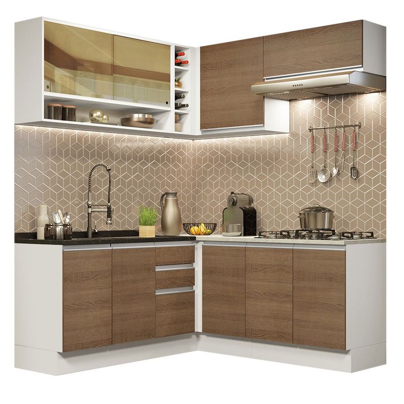 MADESA - Mueble de Cocina Integral de Esquina Glamy 349 cm 02