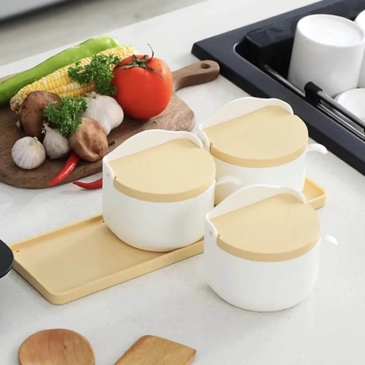 GENERICO - Set de condimenteros de 3 pcs