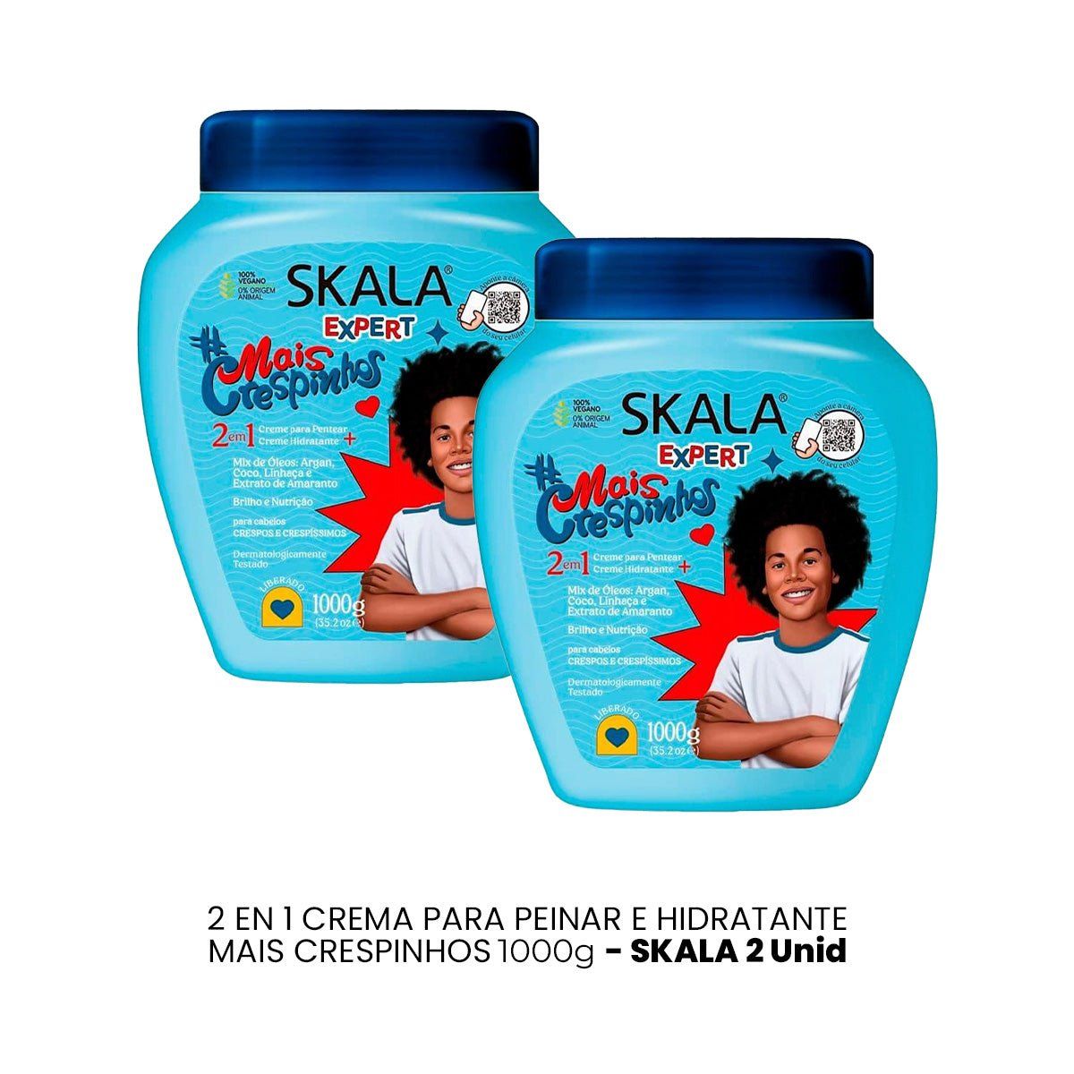 SKALA - 2 EN 1 CREMA PARA PEINAR E HIDRATANTE 1000G - SKALA 2 UNID
