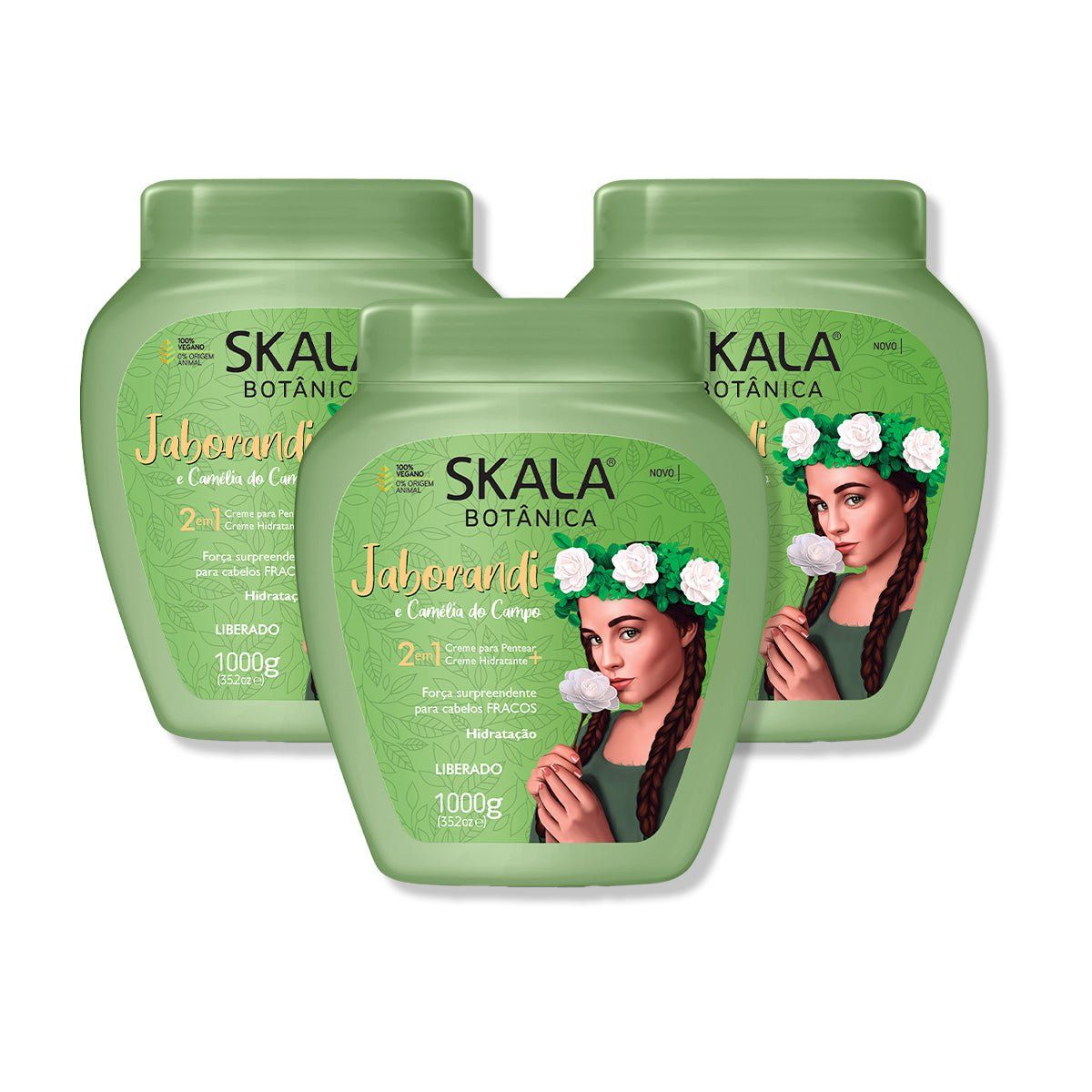 SKALA - CREMA DE TRATAMIENTO JABORANDI Y CAMELIA 1000G - SKALA 3 UNID