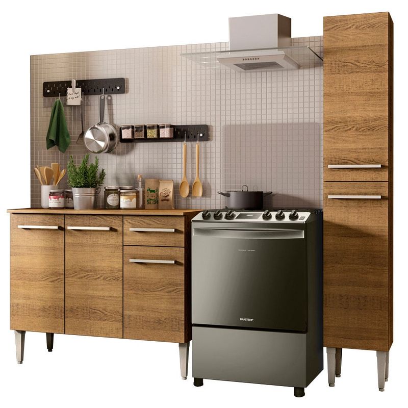 MADESA - Mueble de Cocina Integral Emilly Silver 137 cm