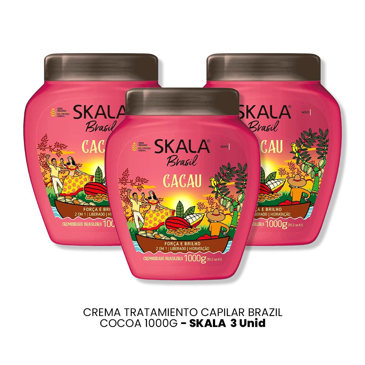 SKALA - CREMA TRATAMIENTO CAPILAR BRAZIL COCOA 1000G - SKALA 3 UNID