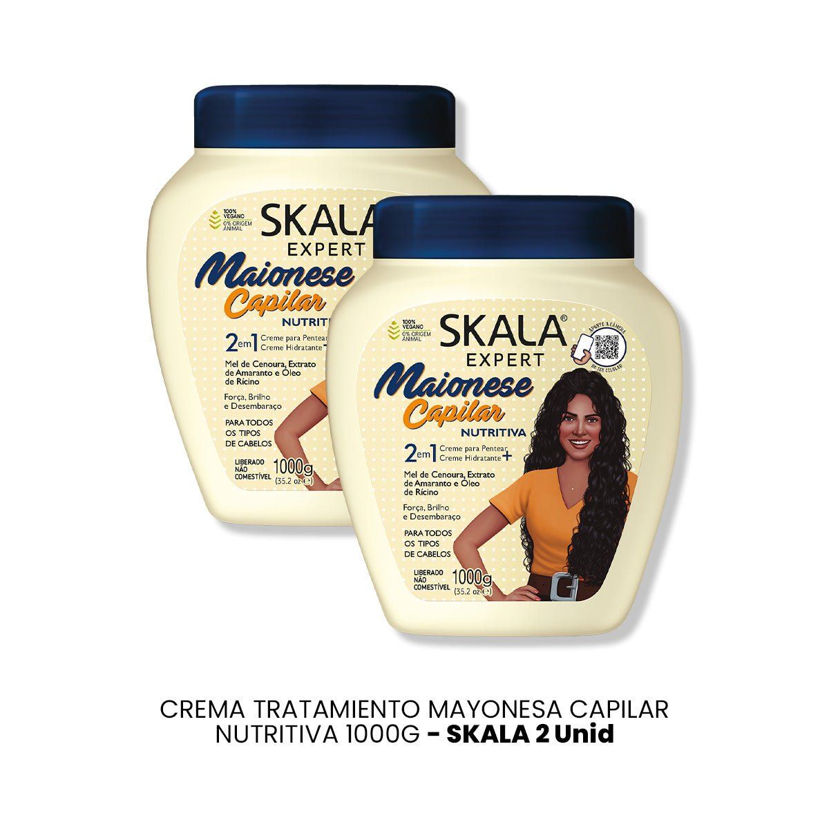 SKALA - CREMA TRATAMIENTO MAYONESA CAPILAR NUTRITIVA 1000G - SKALA 2 UNID