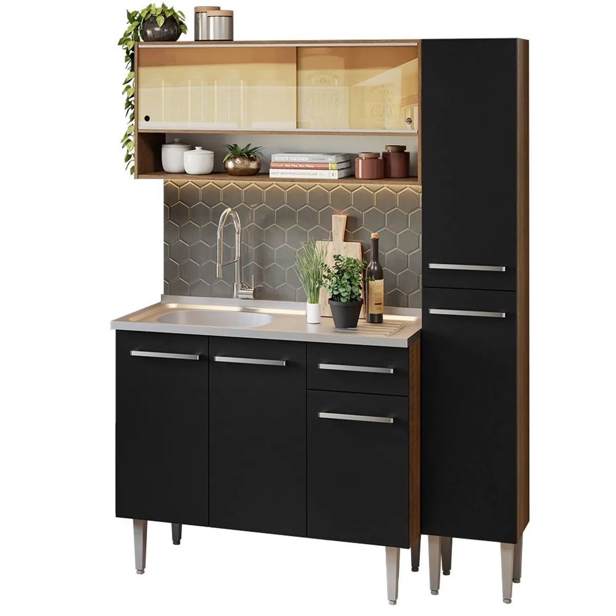 MADESA - Mueble de Cocina Integral Emilly 137 cm - Con Lavadero 10