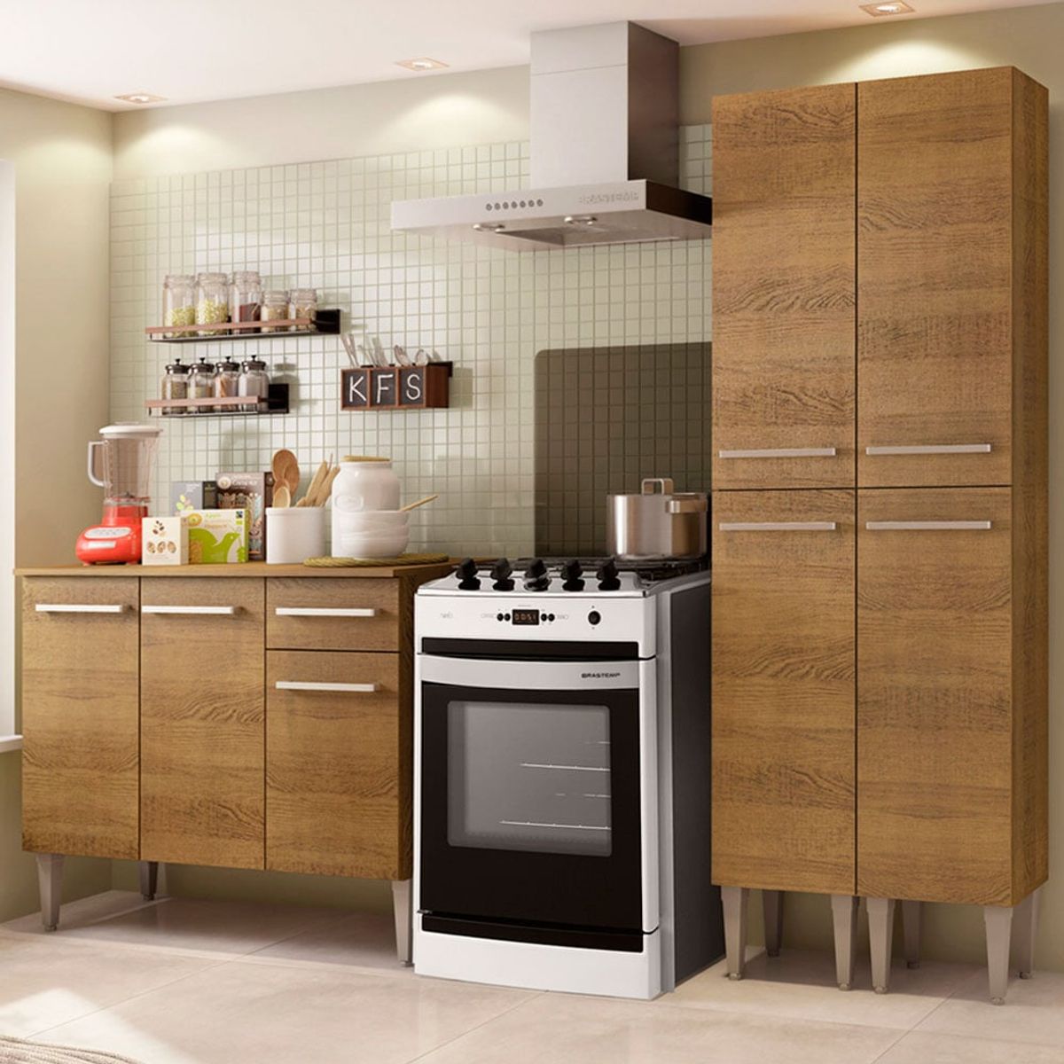 MADESA - Mueble de Cocina Integral Emilly Front 169 cm
