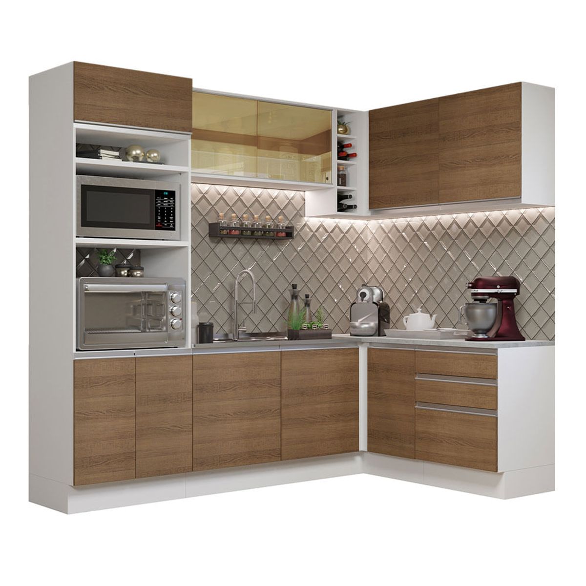 MADESA - Mueble de Cocina Integral de Esquina Glamy 399 cm 02