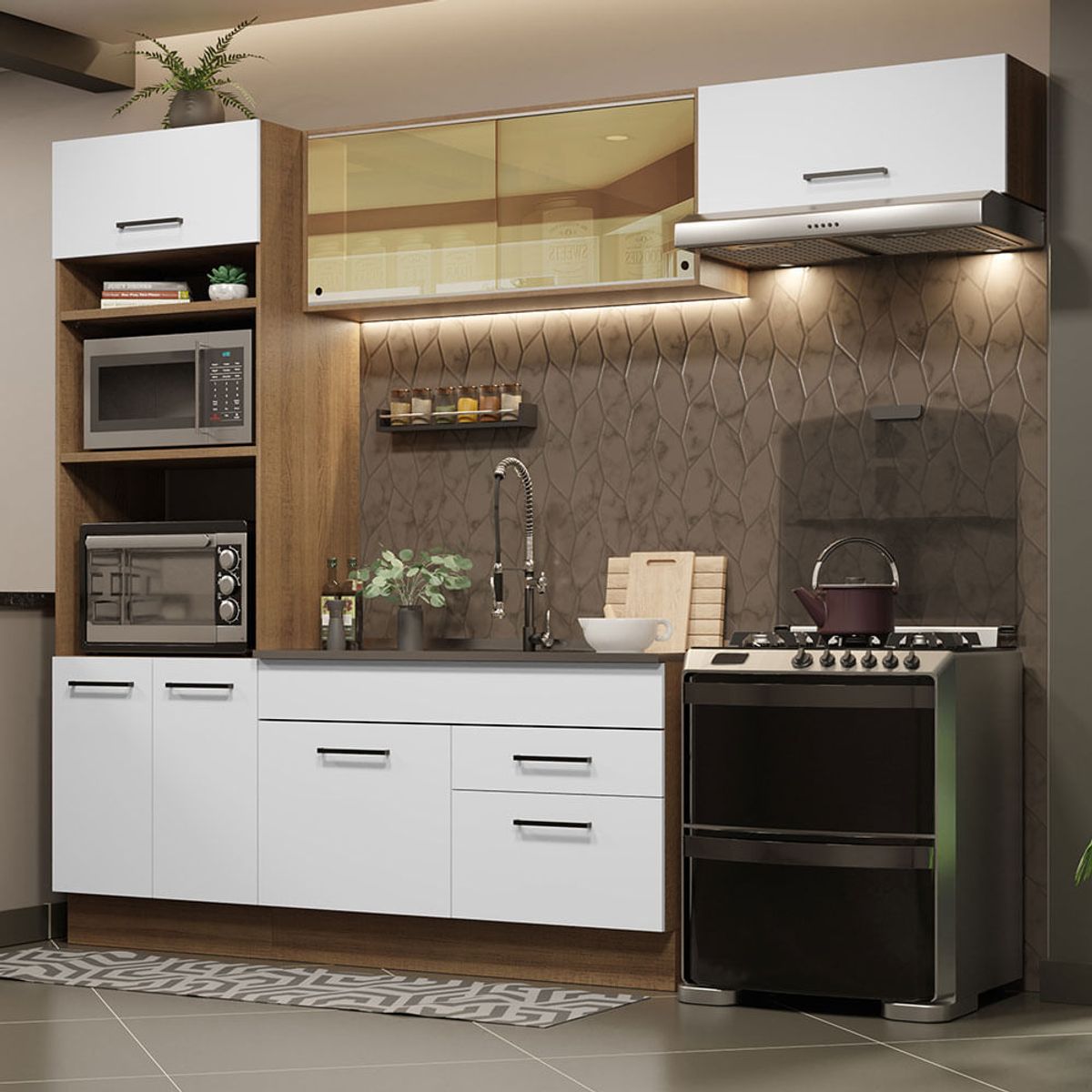 Mueble de Cocina Integral Agata 270 cm 04, marca MADESA - Foto Principal