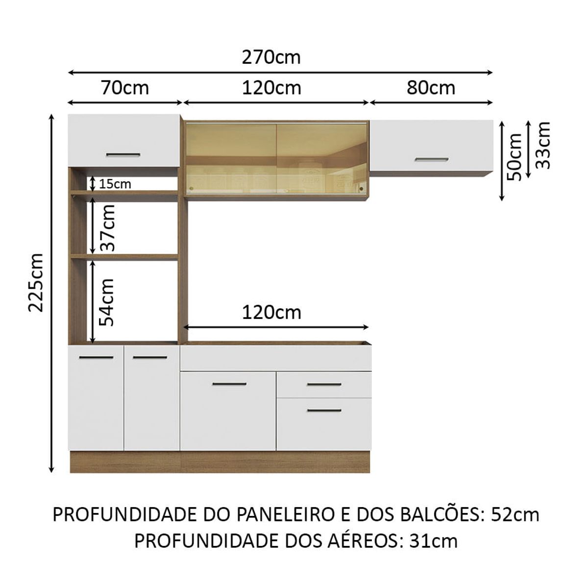 Mueble de Cocina Integral Agata 270 cm 04, marca MADESA - Foto 2