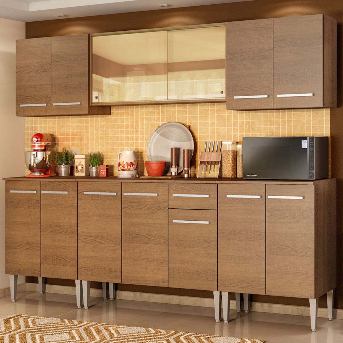 MADESA - Mueble de Cocina Integral Emilly Fire 233 cm