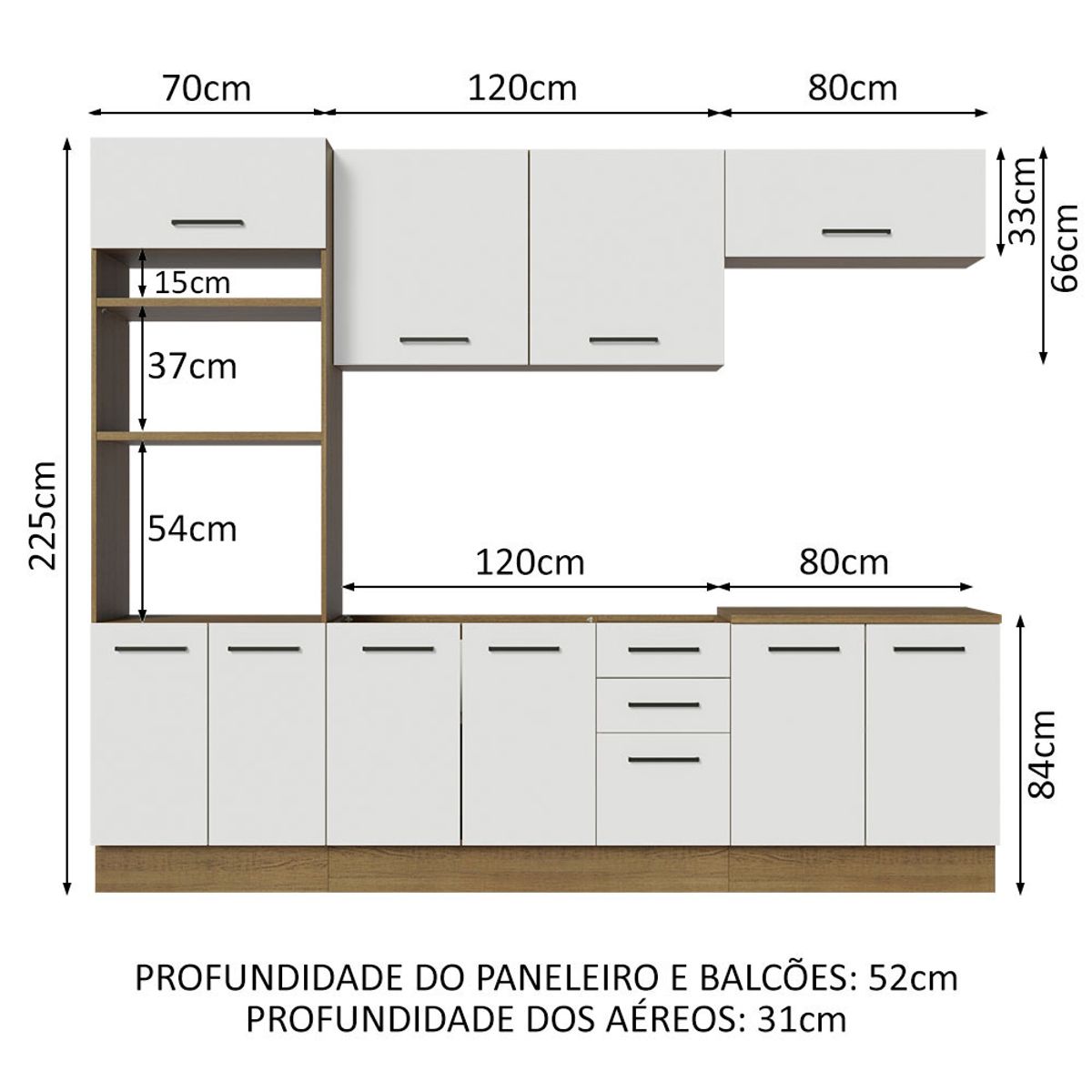 MADESA - Mueble de Cocina Integral Agata 270 cm 01