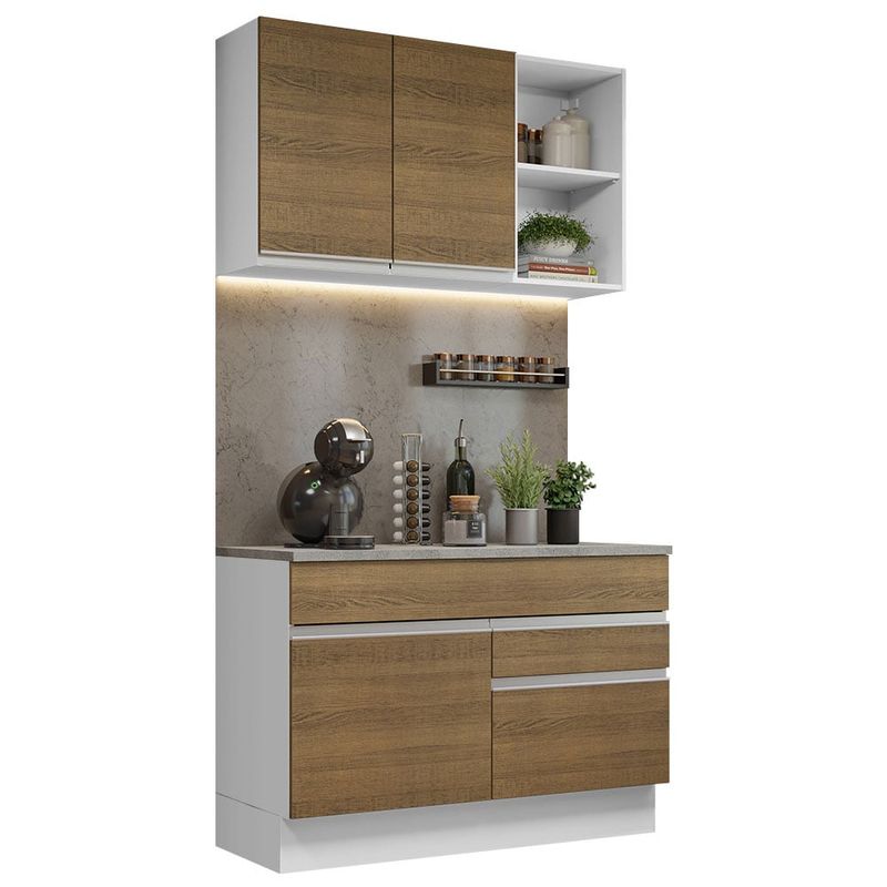 MADESA - Mueble de Cocina Integral Glamy 120 cm - Con Encimera 08