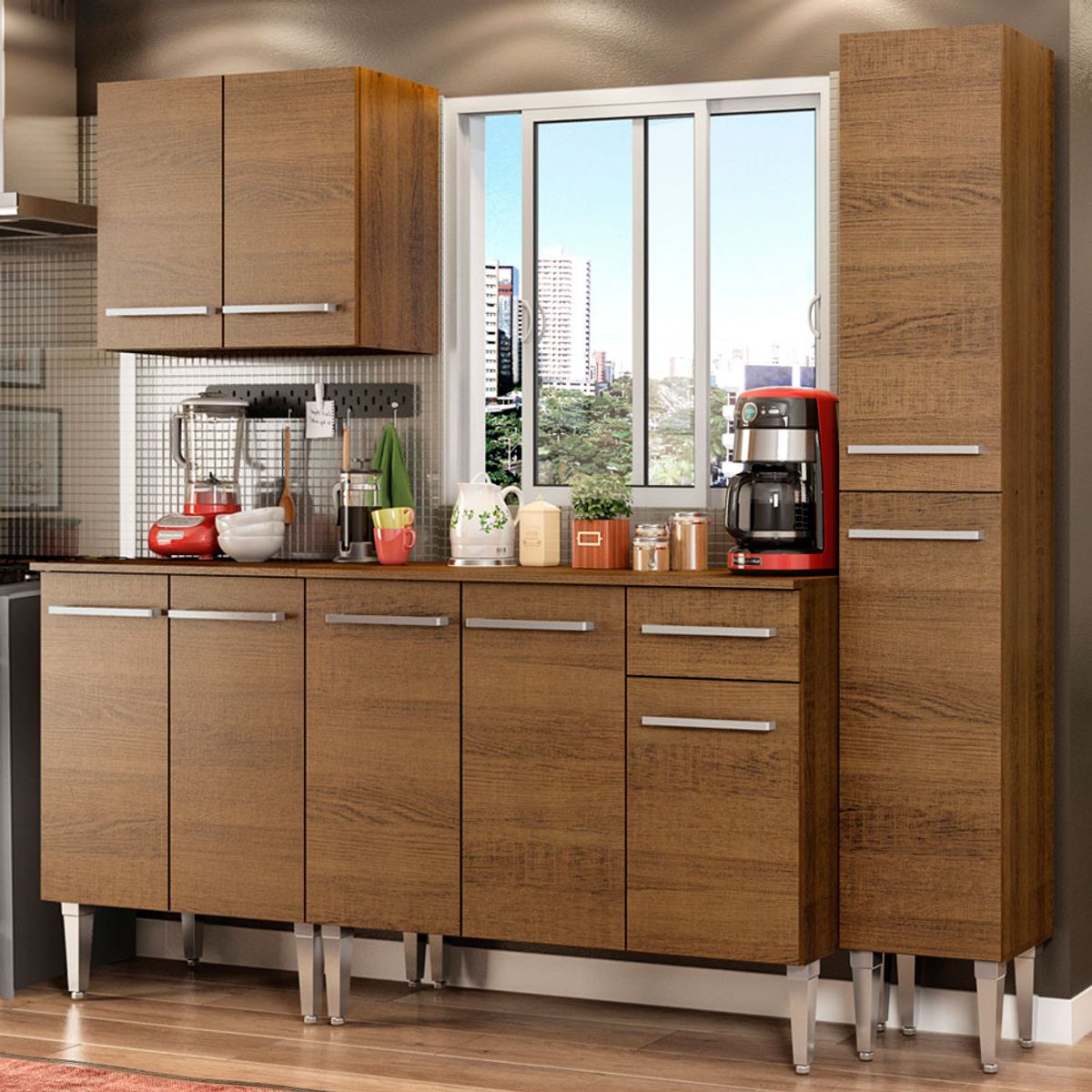 MADESA - Mueble de Cocina Integral Emilly Sing 201 cm