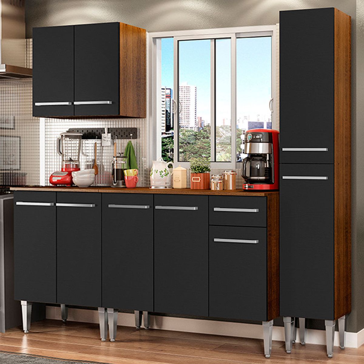 MADESA - Mueble de Cocina Integral Emilly Sing 201 cm