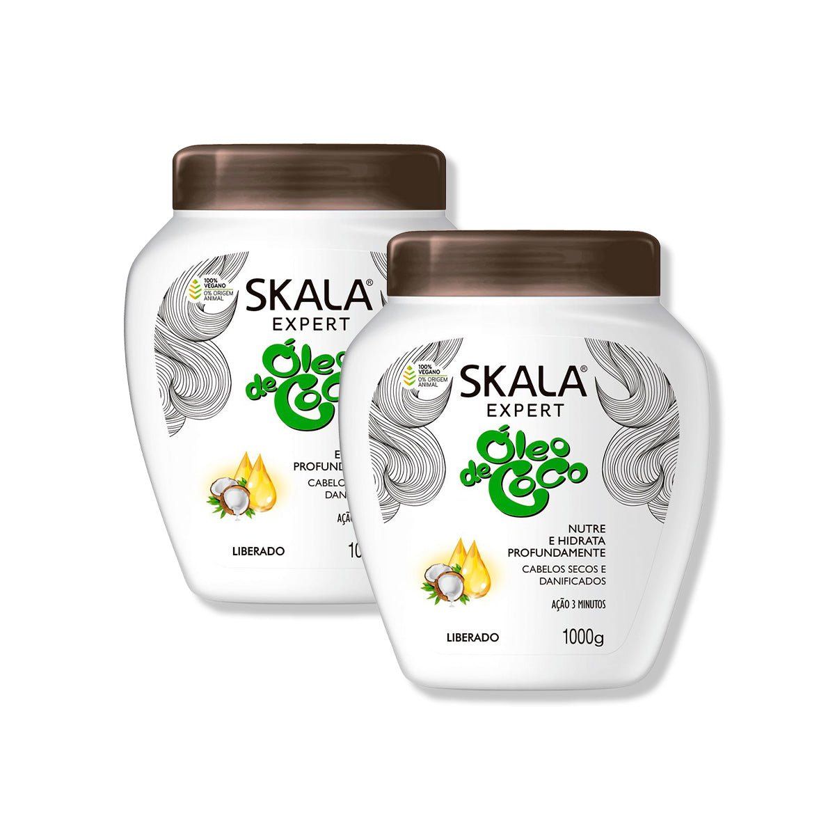 SKALA - CREMA TRATAMIENTO CAPILAR ÓLEO DE COCO 1000G - SKALA EXPERT 2 UNID