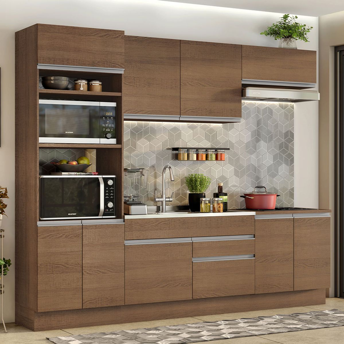 Mueble de Cocina Integral Glamy 270 cm 13, marca MADESA - Foto Principal