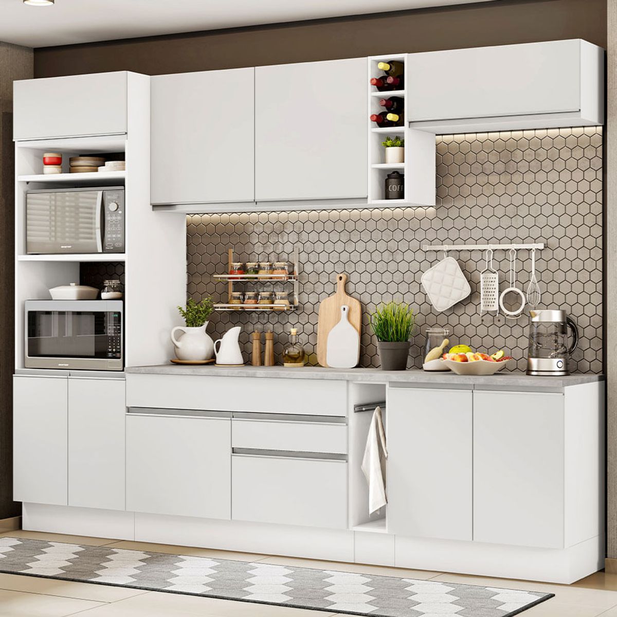 MADESA - Mueble de Cocina Integral Vicenza 290 cm - Con Encimera 12