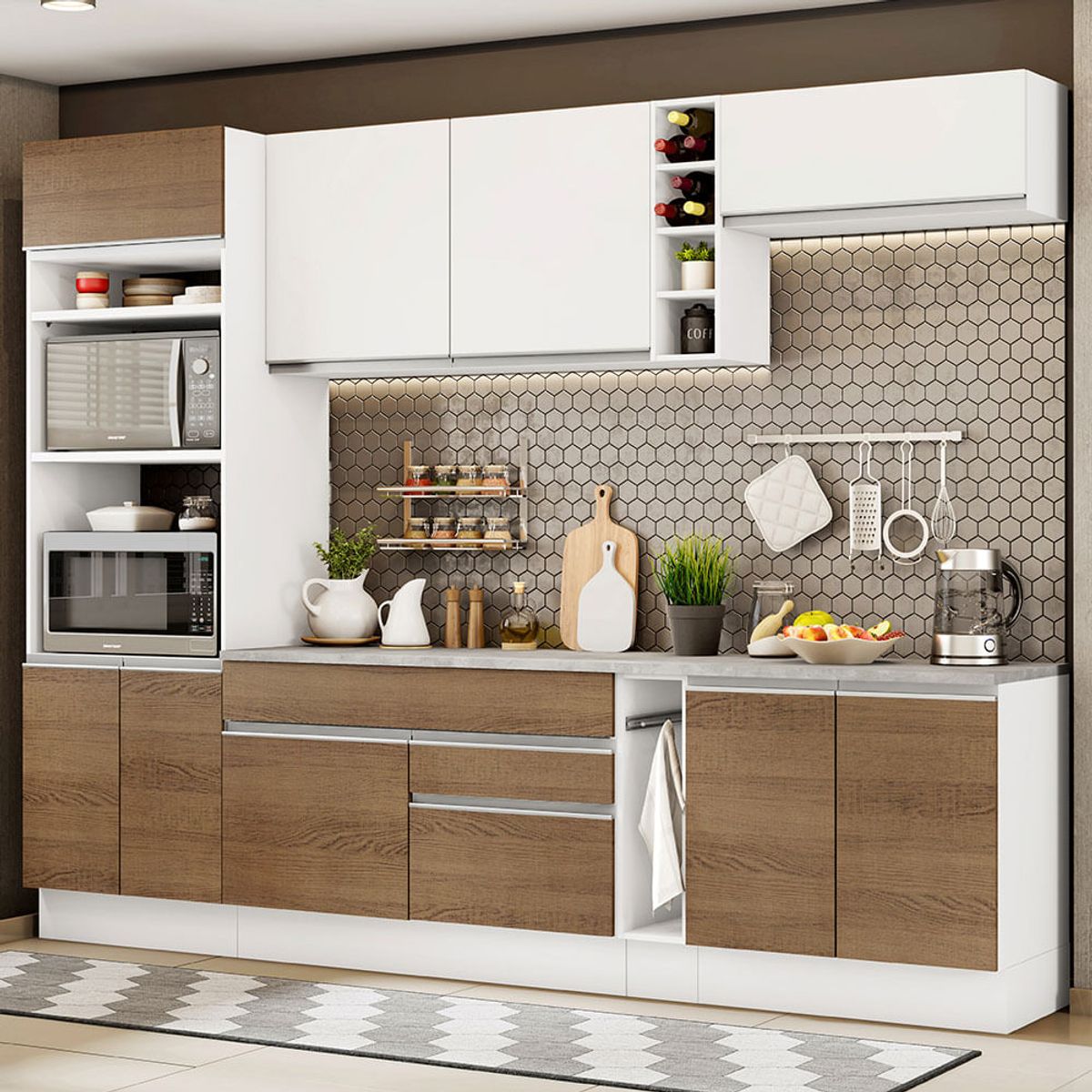 MADESA - Mueble de Cocina Integral Vicenza 290 cm - Con Encimera 12