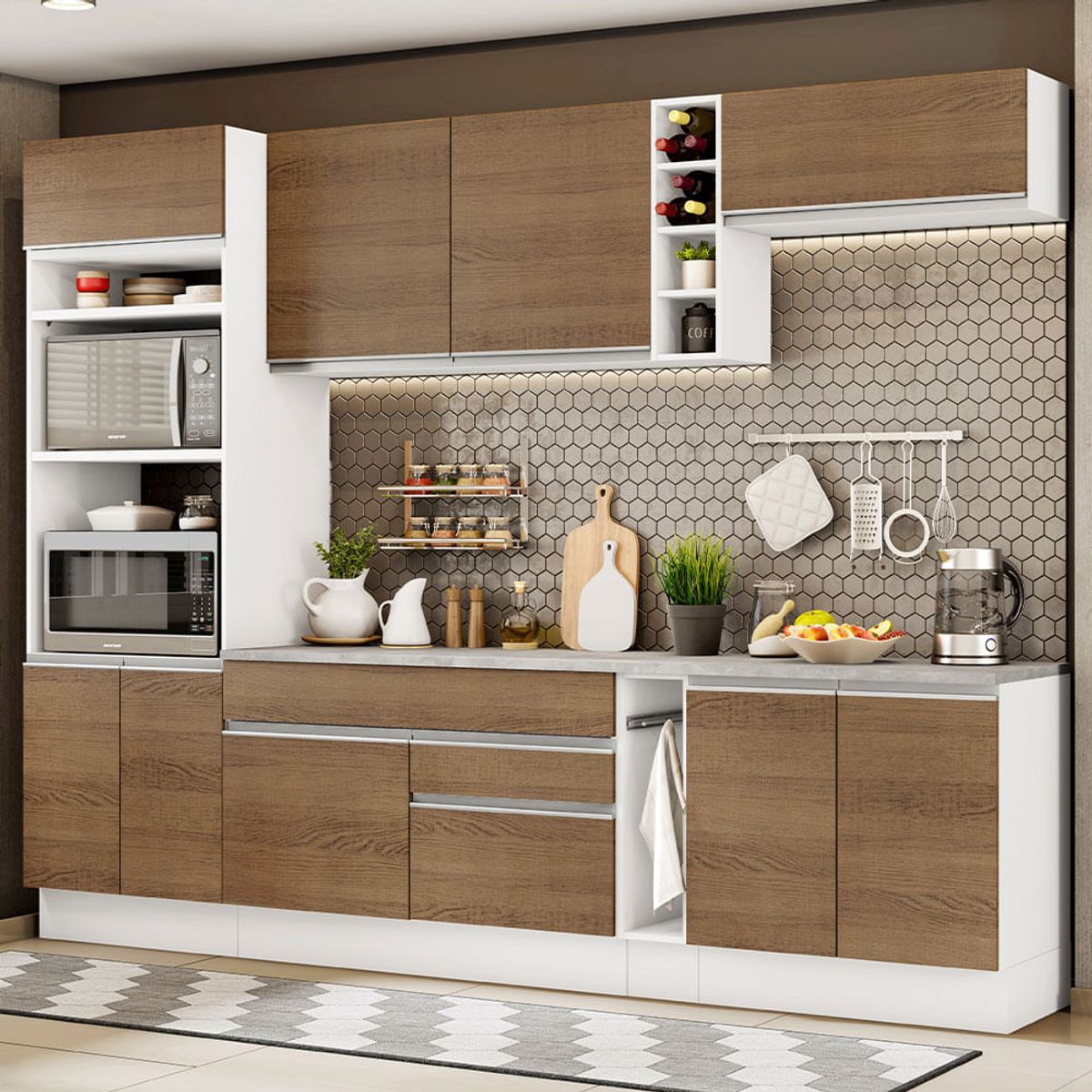 MADESA - Mueble de Cocina Integral Vicenza 290 cm - Con Encimera 12