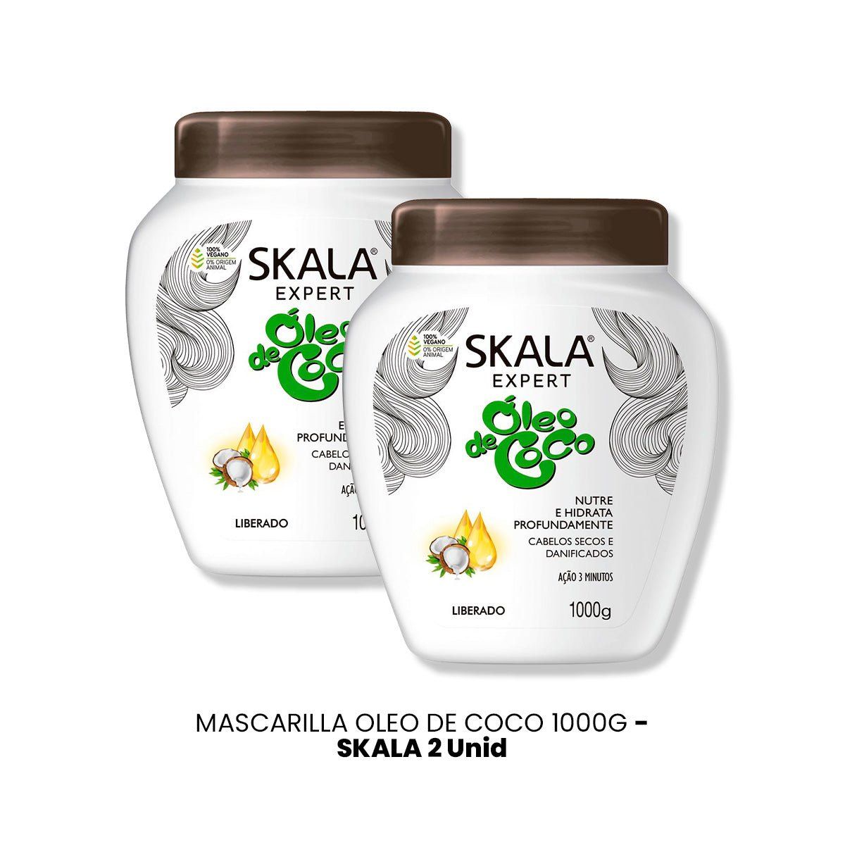 SKALA - CREMA TRATAMIENTO CAPILAR ÓLEO DE COCO 1000G - SKALA EXPERT 2 UNID