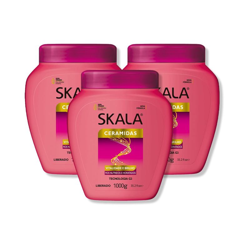 SKALA - CERAMIDAS CREMA DE TRATAMIENTO CAPILAR 1KG SKALA 3 UNID