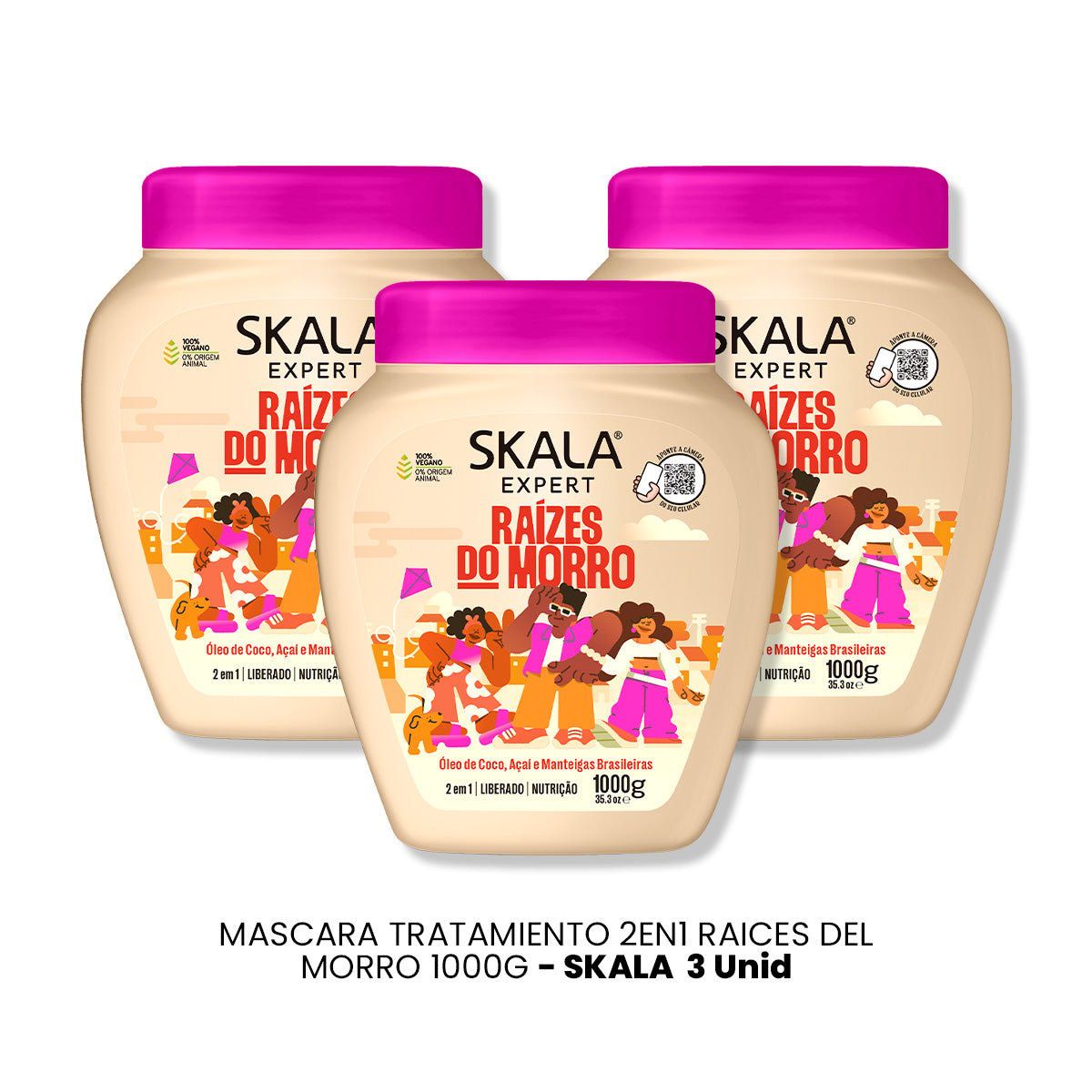 SKALA - RAIZES DO MORRO CREMA TRATAMIENTO 1KG SKALA EXPERT 3 UNID