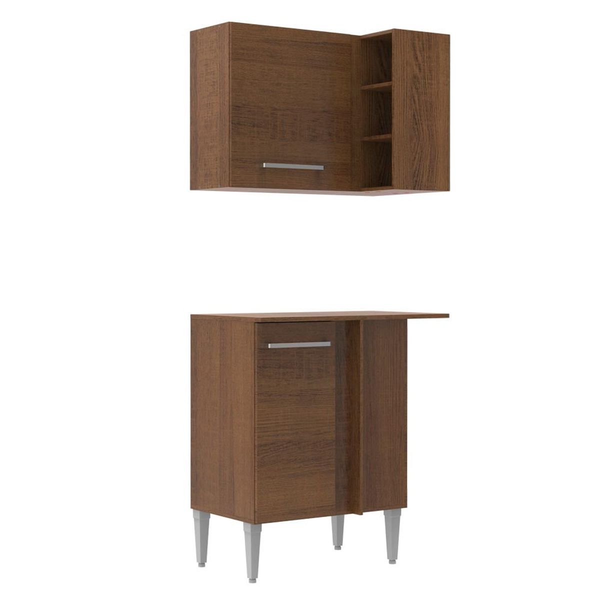 MADESA - Kit 2 Muebles de Cocina Alacena y Mostrador de Esquina Emilly