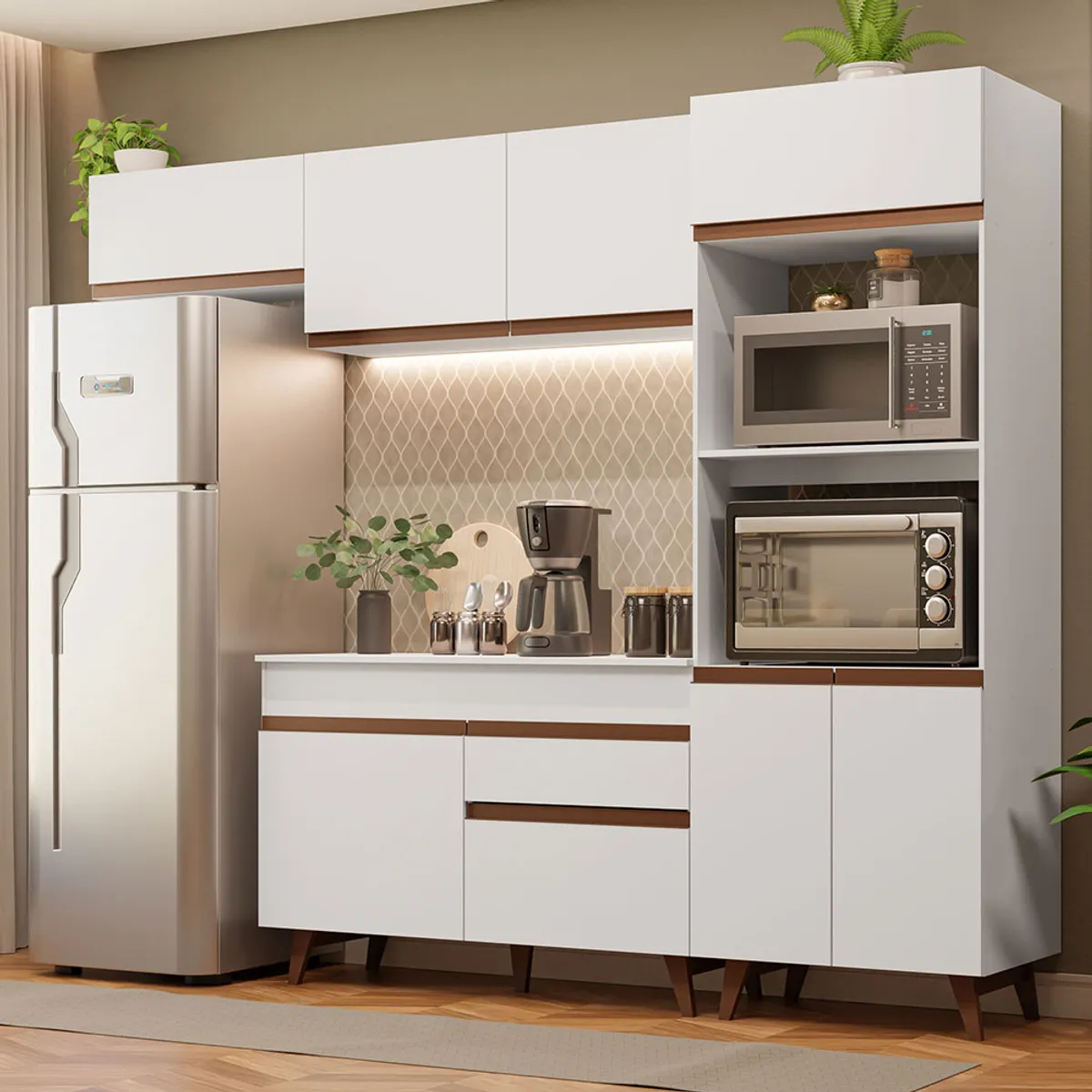 MADESA - Mueble de Cocina Integral Reims 260 cm - Con Encimera 08