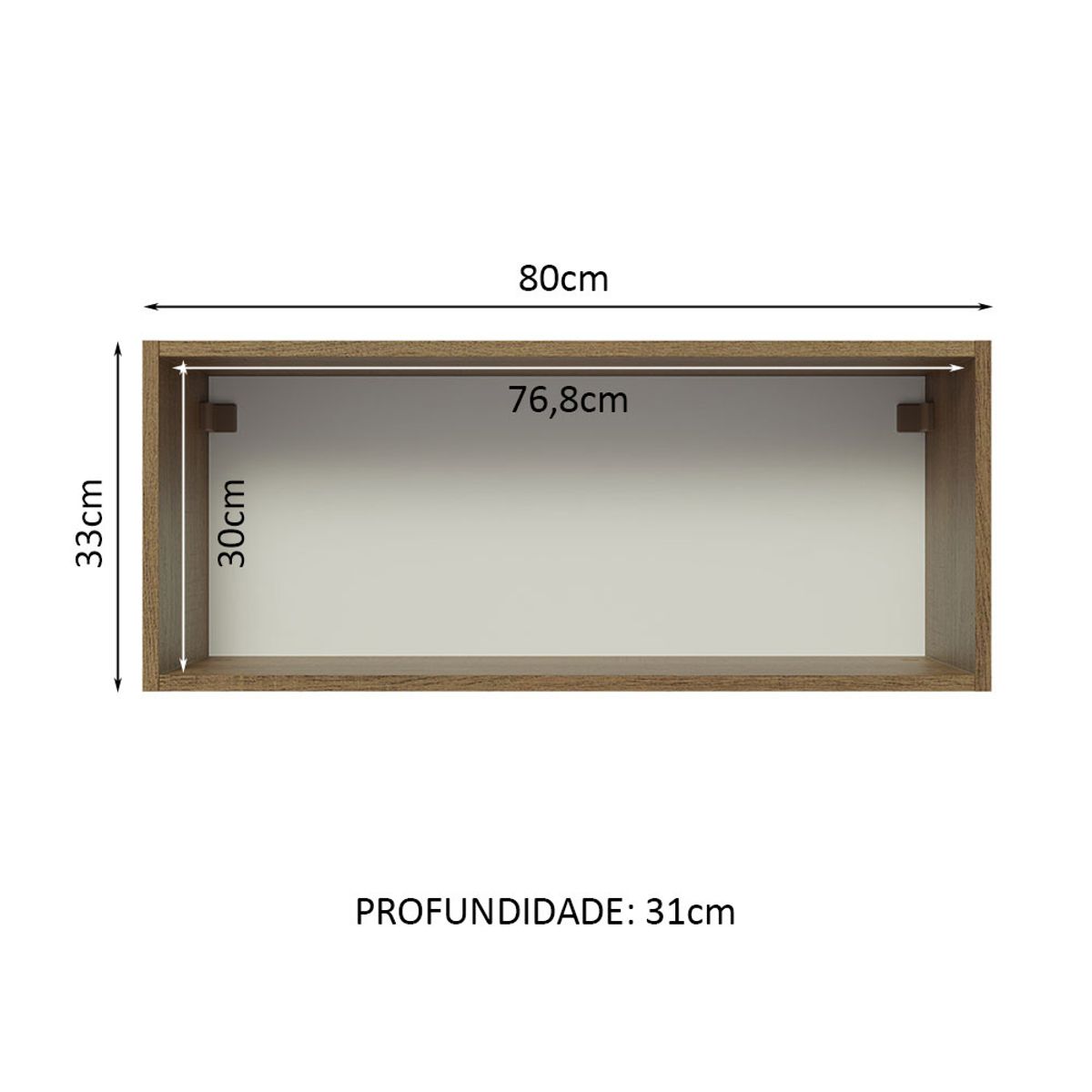 MADESA - Alacena de Cocina Glamy 80 cm 1 Puerta Abatible